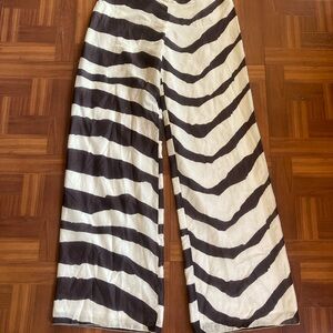 Gianfranco Ferre Brown and White Zebra Pants Y2K